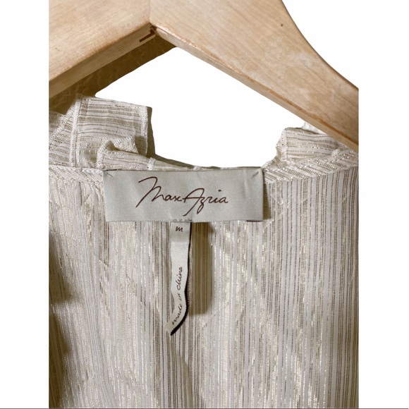 Bcbgmaxazria | Metallic striped V neck blouse - Picture 3 of 3